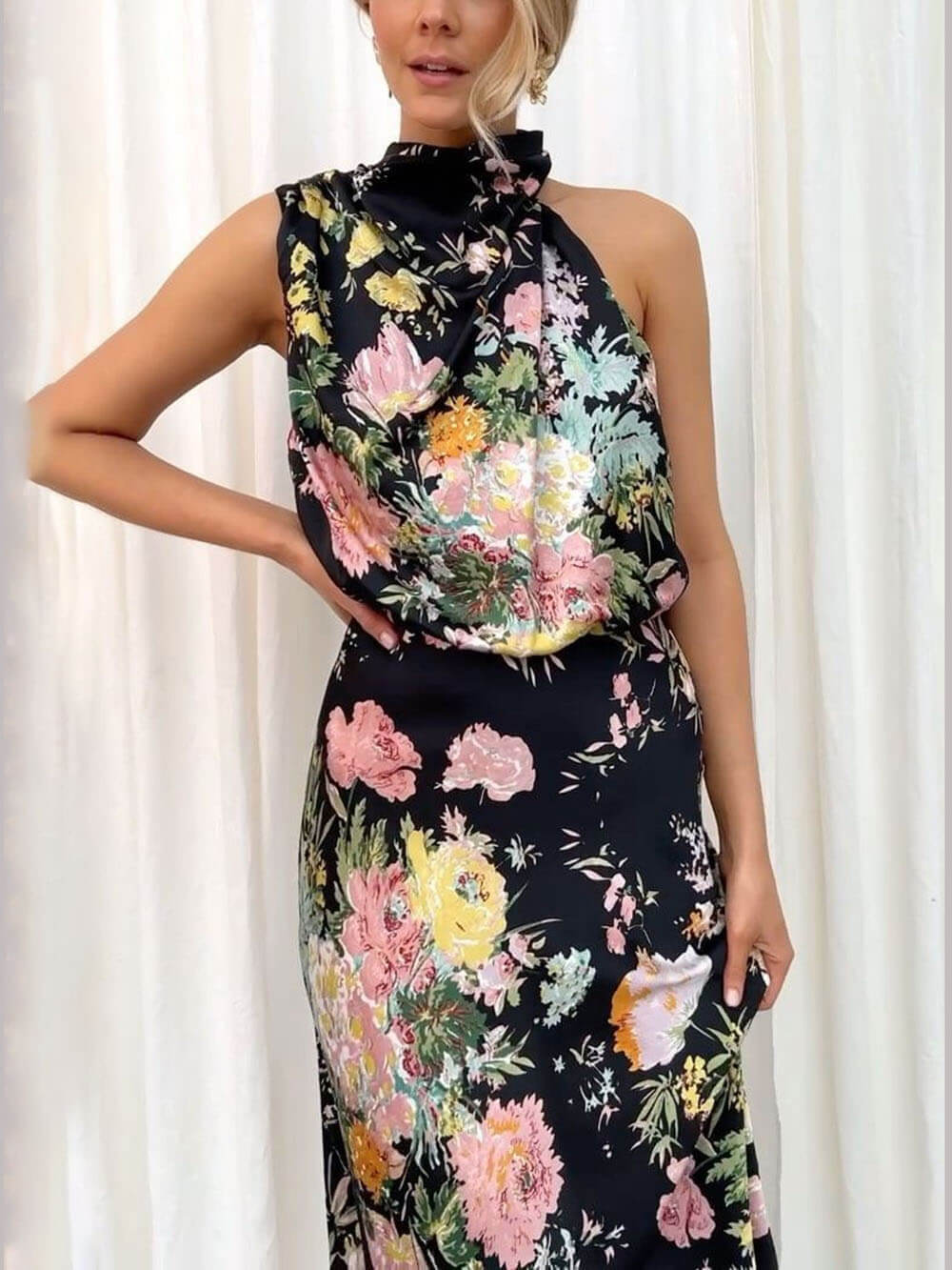 Vestido largo floral