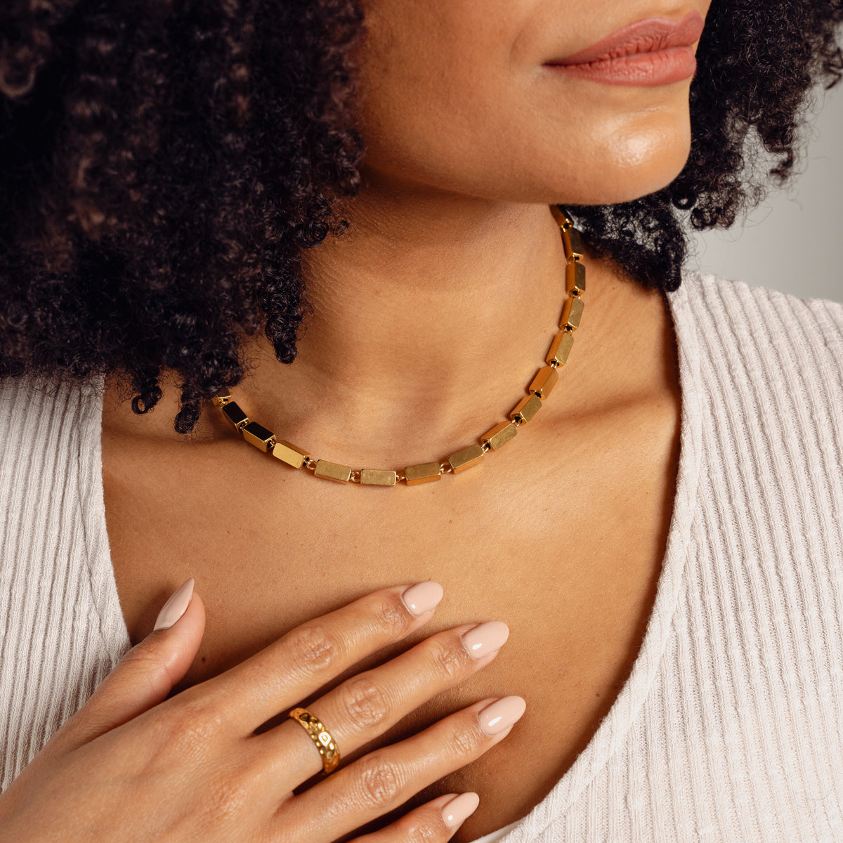 Collar Cadena Rectangular