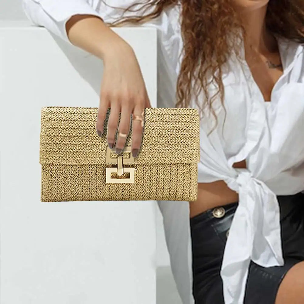 Bolsa de Mano de Paja Bohemio