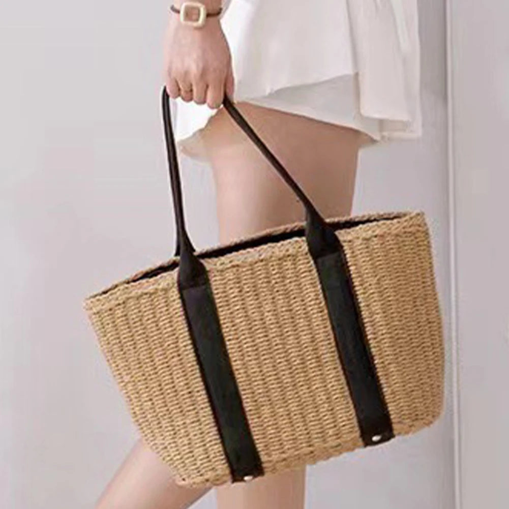 Bolsa de Playa de Paja con Cordón