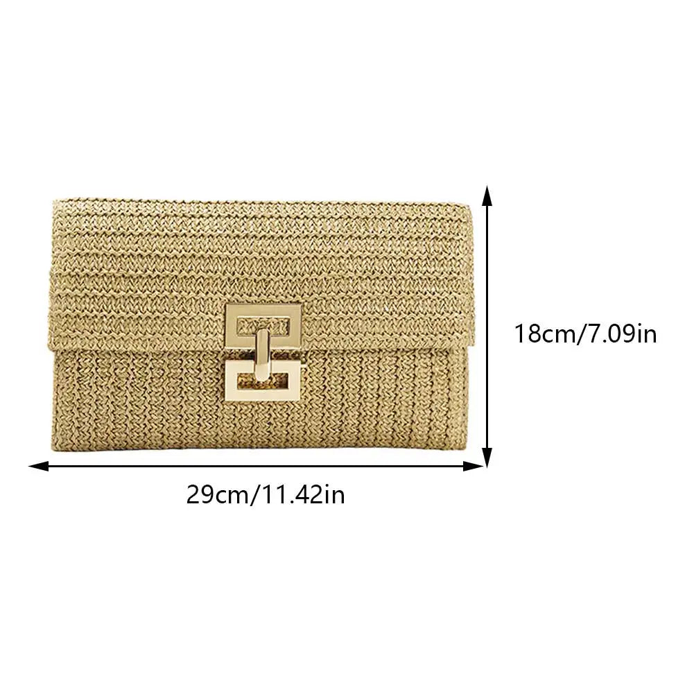 Bolsa de Mano de Paja Bohemio