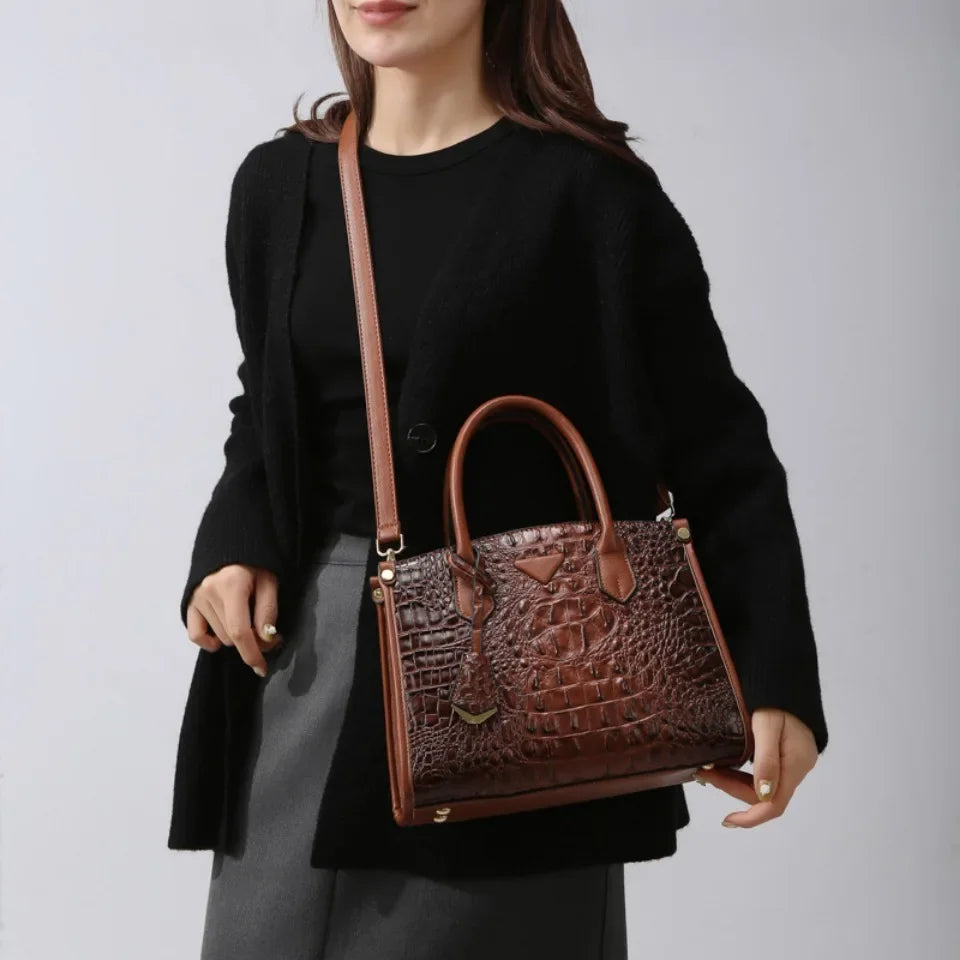 Bolsa Tote Croco Vintage