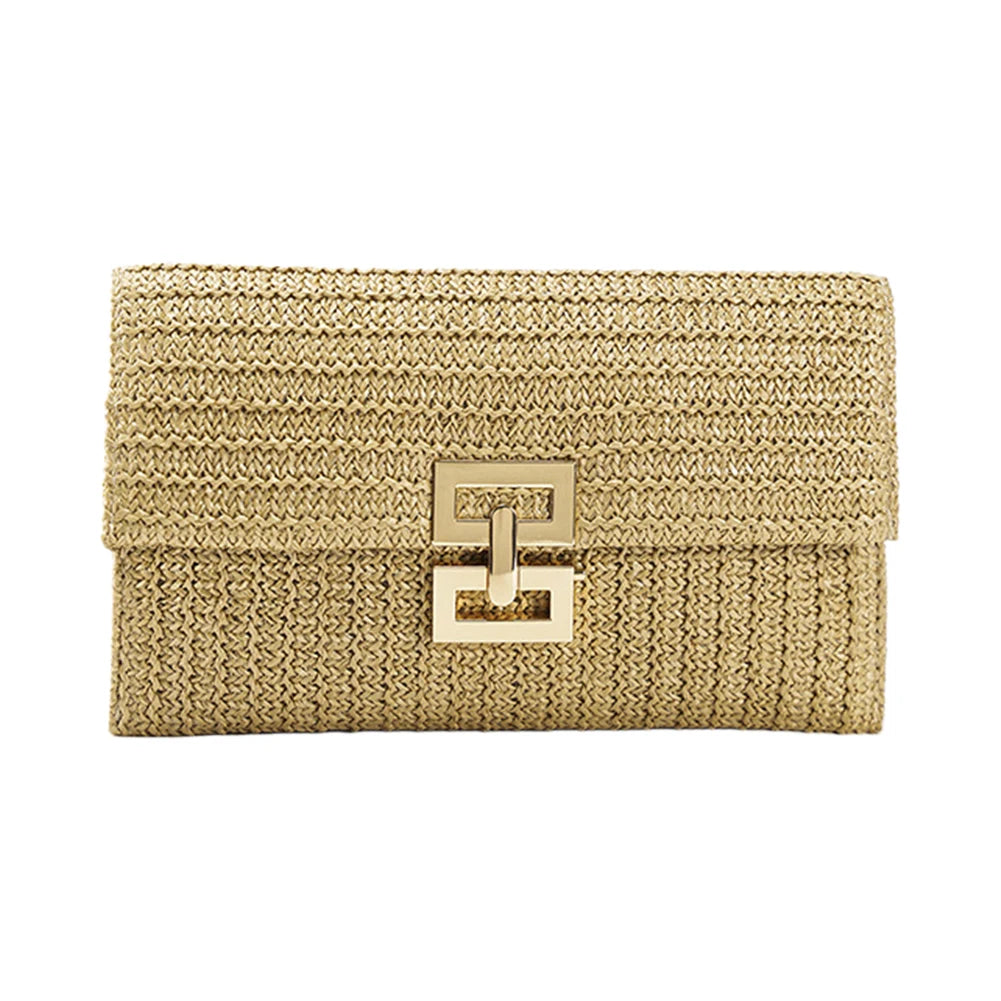 Bolsa de Mano de Paja Bohemio