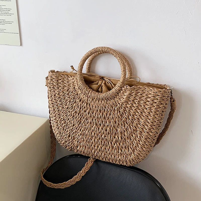 Bolsa Tejida con Cinta