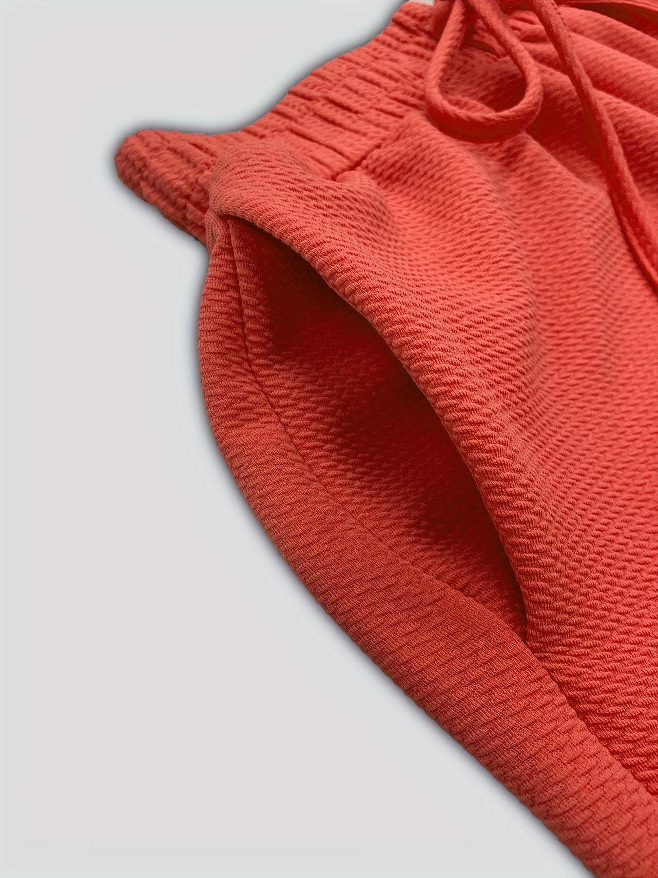 Conjunto de 2 Piezas Rojas de Verano con Pantalones Cortos