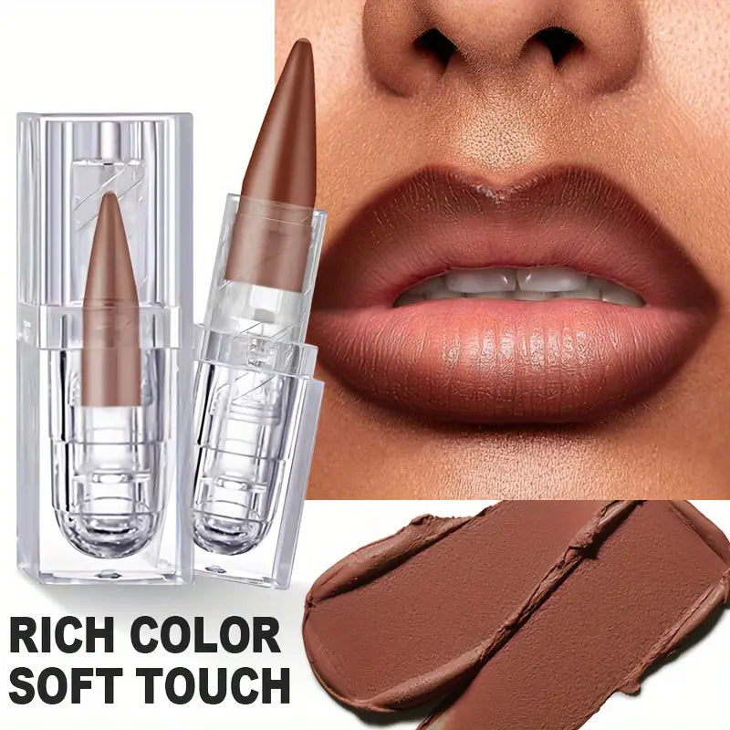 Labial Mate Nude Marrón de Larga Duración