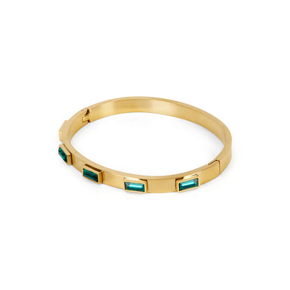 Pulsera con Piedra Cúbica Verde