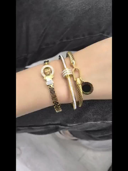 Conjunto de 3 piezas de Pulsera de Acero Inoxidable