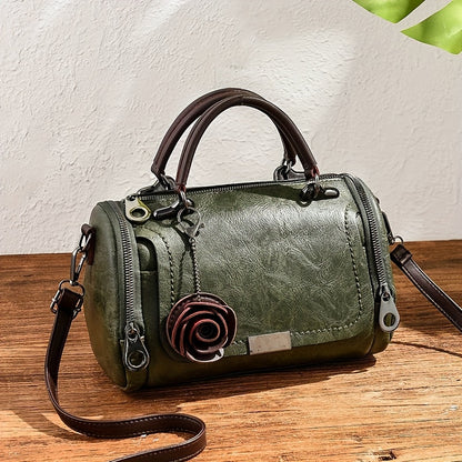 Bolsa Retro Boston con Colgante Floral