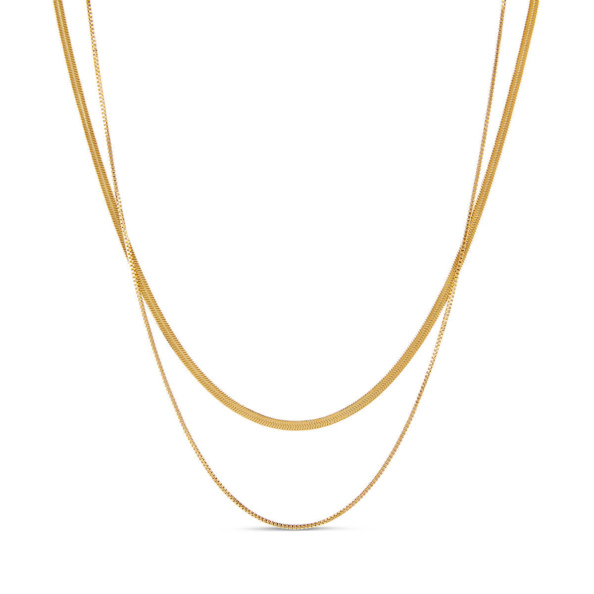 Collar Doble Cadena Serpiente