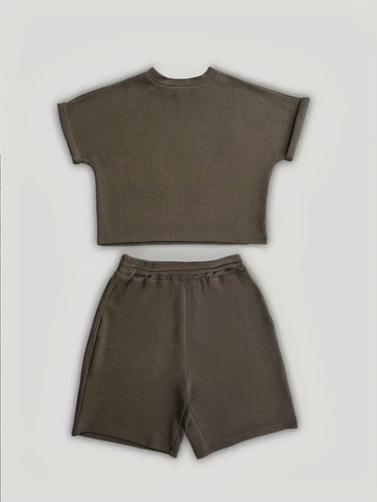 Conjunto de Pijama de 2 Piezas Ajustado con Bolsillo