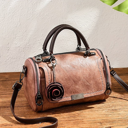 Bolsa Retro Boston con Colgante Floral