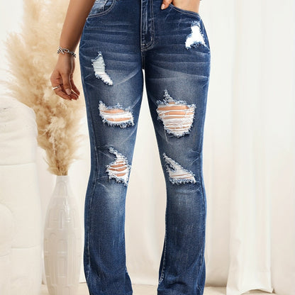 Jeans de mujer de cintura alta con bordados