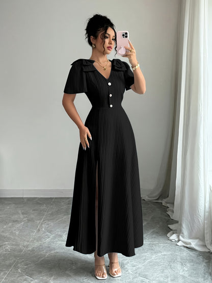 Vestido Elegante con Cuello en V