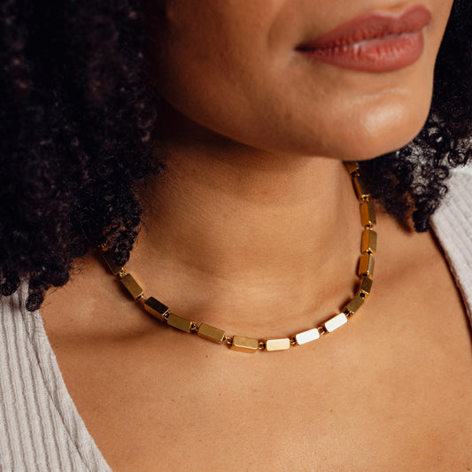 Collar Cadena Rectangular