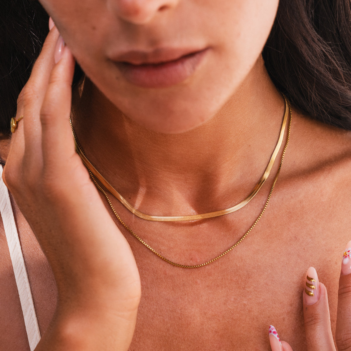 Collar Doble Cadena Serpiente