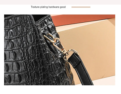 Bolsa Vintage de Mano con Textura Cocodrilo