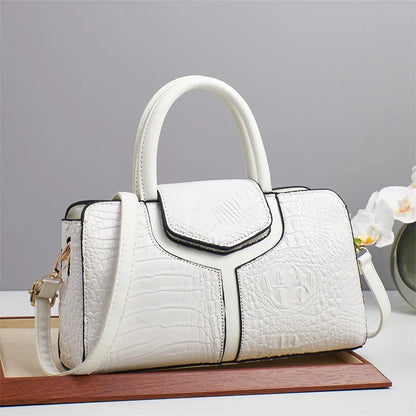 Bolsa Vintage de Mano con Textura Cocodrilo