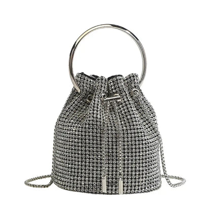 Bolsa Bucket con Flecos de Diamante