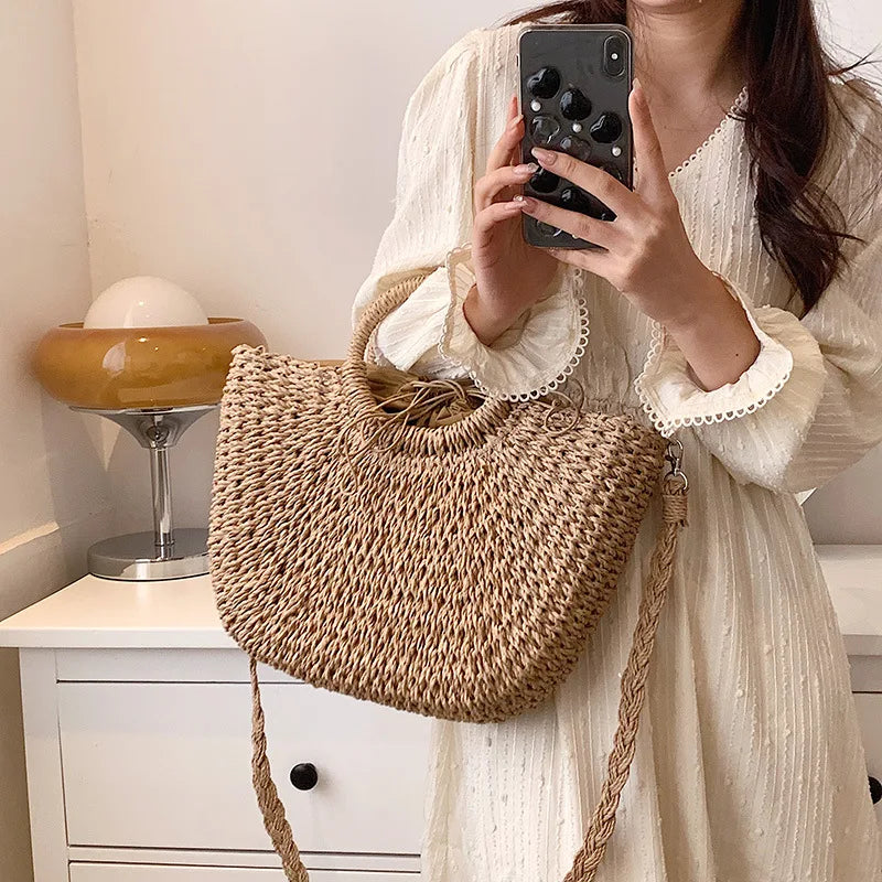 Bolsa Tejida con Cinta
