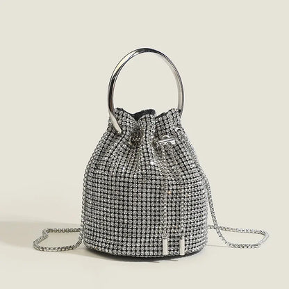 Bolsa Bucket con Flecos de Diamante