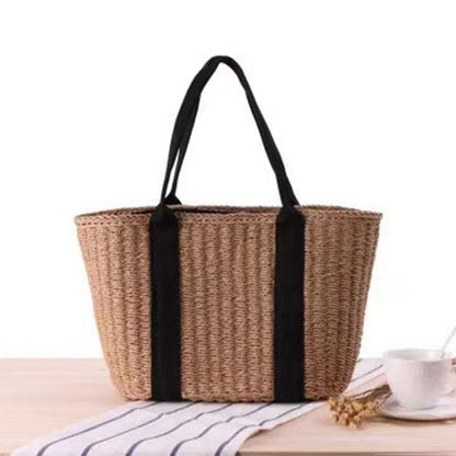 Bolsa de Playa de Paja con Cordón