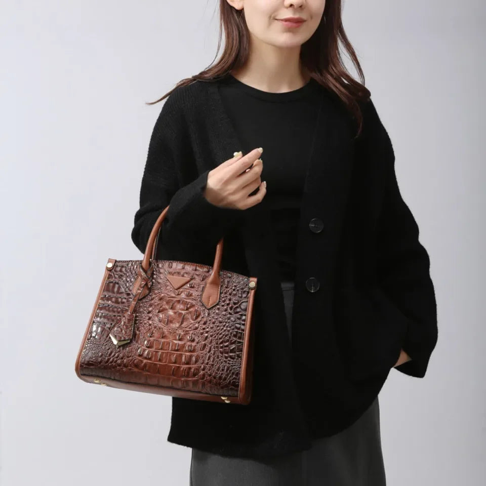 Bolsa Tote Croco Vintage