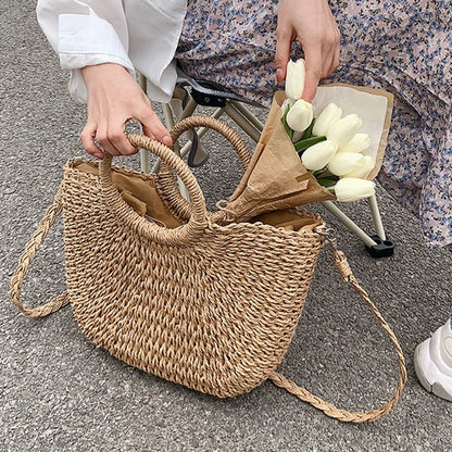 Bolsa Tejida con Cinta