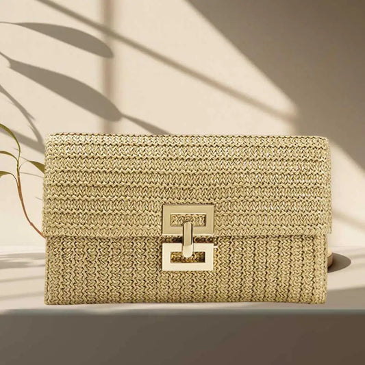 Bolsa de Mano de Paja Bohemio