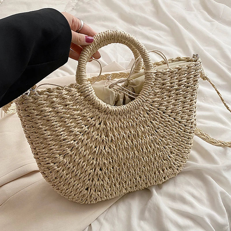 Bolsa Tejida con Cinta