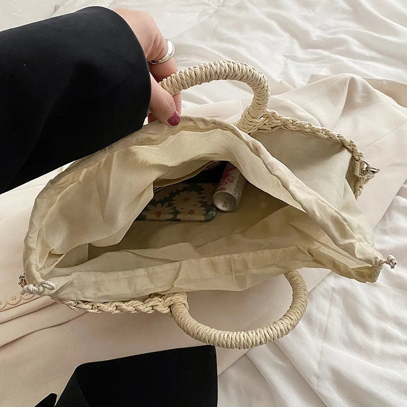 Bolsa Tejida con Cinta