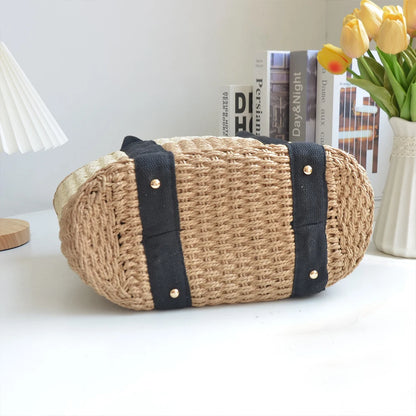 Bolsa de Playa de Paja con Cordón