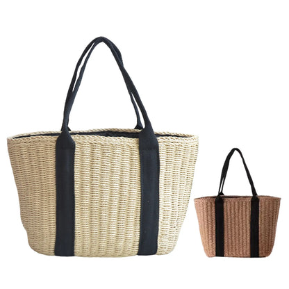 Bolsa de Playa de Paja con Cordón
