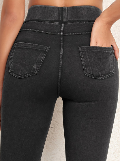 Calza jeans leggings ajustados de cintura alta