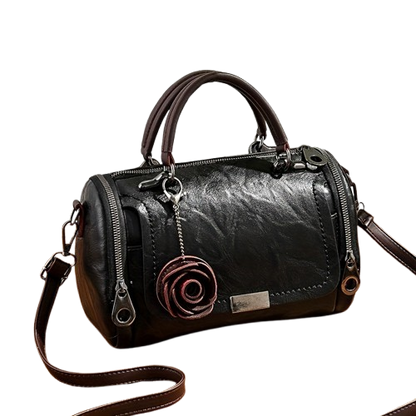 Bolsa Retro Boston con Colgante Floral