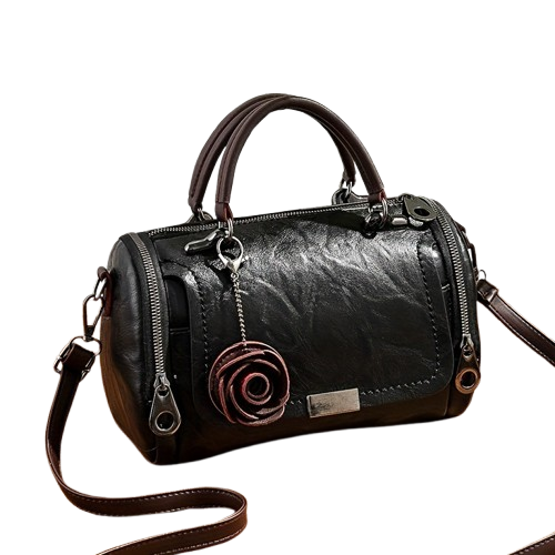 Bolsa Retro Boston con Colgante Floral